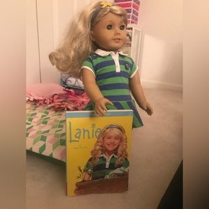 American girl doll Lanie and her book about her life.